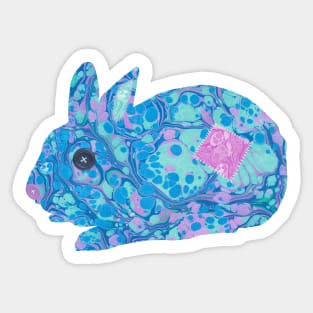 Wonky Patched Bunny Sticker